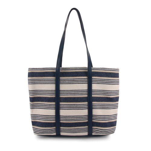 DAVINCI Siracusa Tote Bag | Blue Stripes