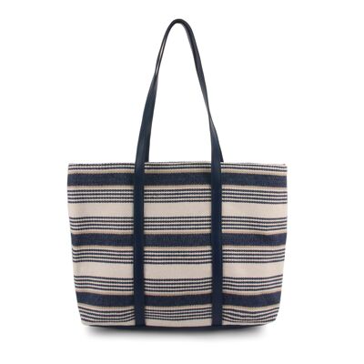 DAVINCI Siracusa Bolsa Tote | Rayas azules