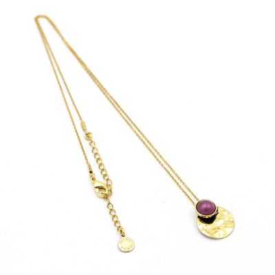 Bohemia Antik Necklace 04 Delicate pendant necklace with wavy plate