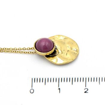 Bohemia Antik Necklace 04 Collier pendentif délicat avec plaque ondulée 2