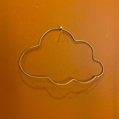 Small brass cloud handcrafted in Morocco