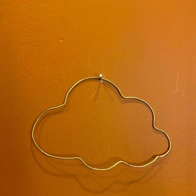 Small brass cloud handcrafted in Morocco