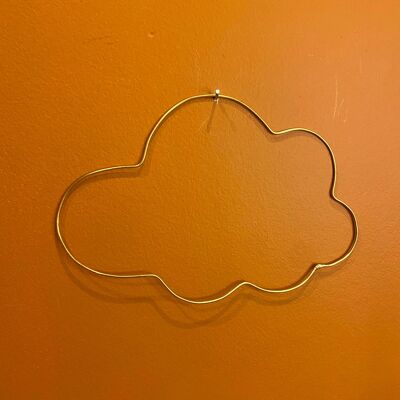 Medium brass cloud handcrafted in Morocco