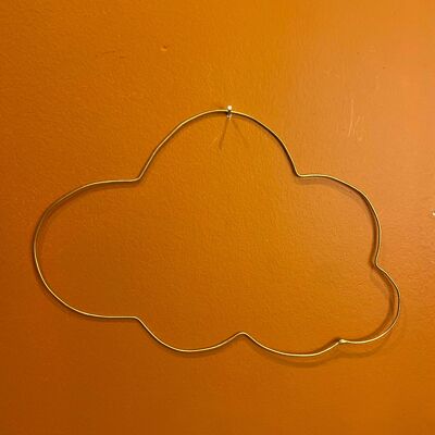 Large brass cloud handcrafted in Morocco