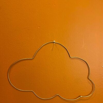 Large brass cloud handcrafted in Morocco