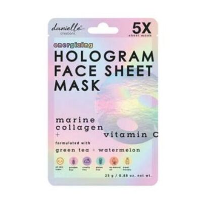 Masque en tissu hologramme Danielle, 5 pièces