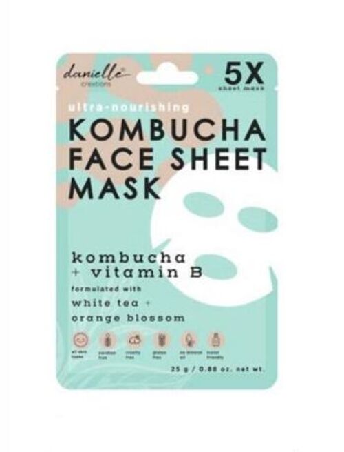 5Pc Danielle Kombucha Face Sheet Mask