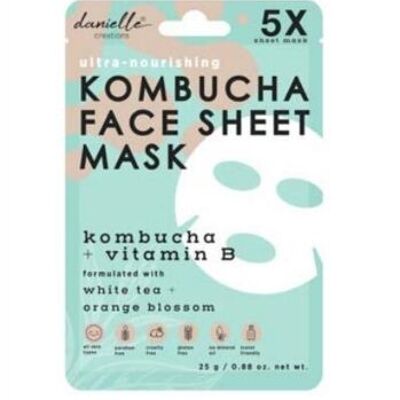 Mascarilla facial Danielle Kombucha de 5 piezas