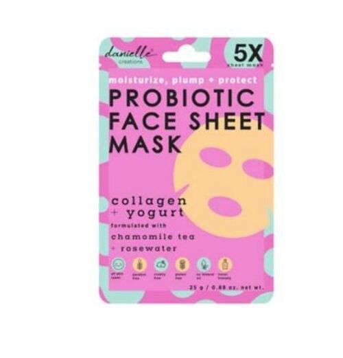 5Pc Danielle Probiotic Face Sheet Mask