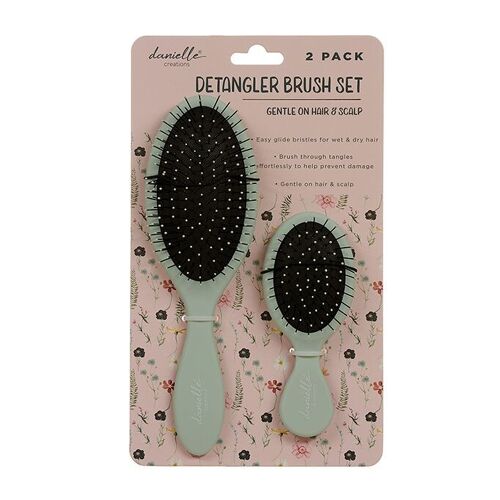 Danielle Painted Floral Detangler Brush Duo