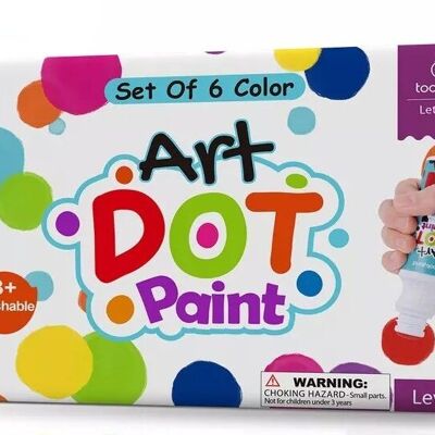 Pintura de puntos lavable - Set de 6 colores