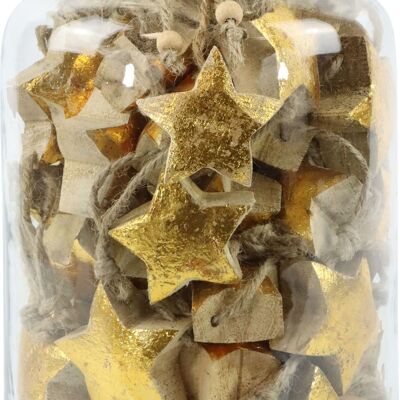 GLASS WITH STAR PENDANTS GOLD 61 PIECE SET (HOFF1068)