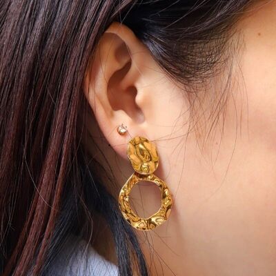 Rosaria steel earrings