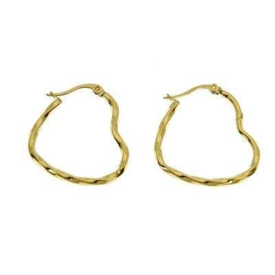 Oceane steel hoop earrings