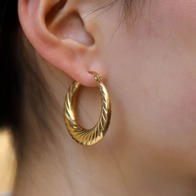 Orélia steel earrings