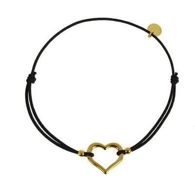 Ajour Heart elastic steel bracelet