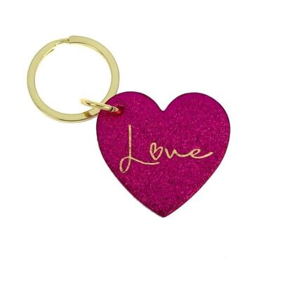 Heart "Love" key ring