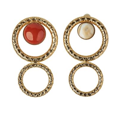 SONIA Red White earrings