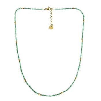 Collier Vinia acier pierres fines 1