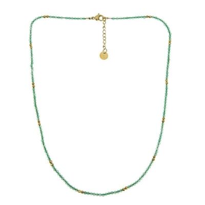 Vinia steel necklace with fine stones