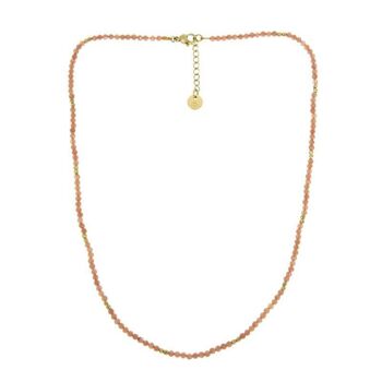 Collier Vinia acier pierres fines 3