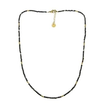 Collier Vinia acier pierres fines 4