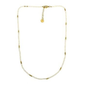 Collier Vinia acier pierres fines 5