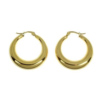 Boucles d'oreilles acier Cristalla