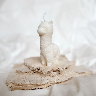 Decorative candle - llama - alpaca - cute - cute - kawaii -
