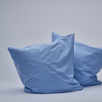 Federe per cuscino in percalle - Azzurro-70X70