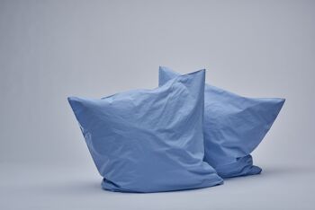 Taies d'oreiller Percale - Bleu Clair-70X70