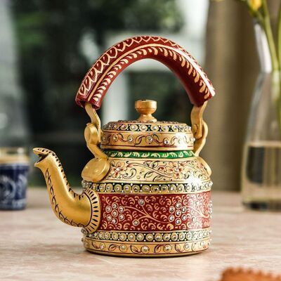 Hand-painted Teapot - Meenakari