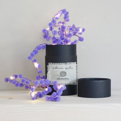 Lilac Pom Pom Fairy Light String