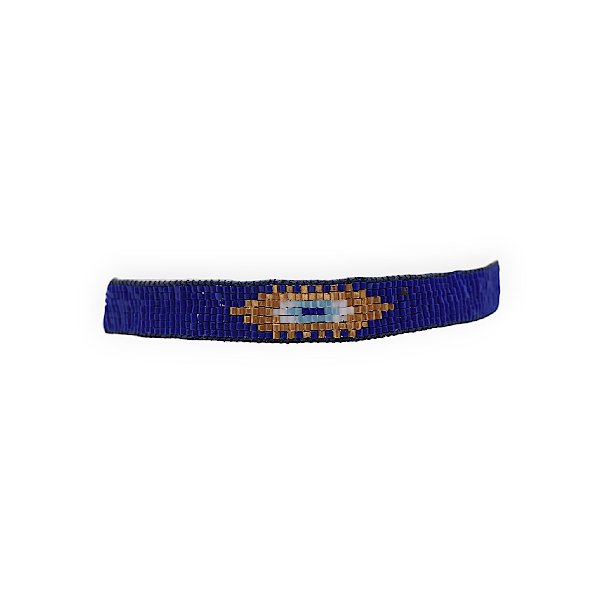 Lapis Beaded Eye Bracelet