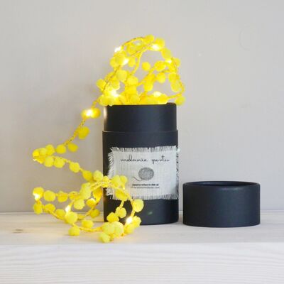 Yellow Pom Pom Fairy Light String