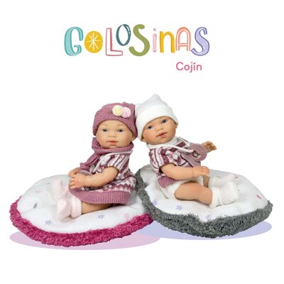 MUÑECA GOLOSINAS CON COJÍN