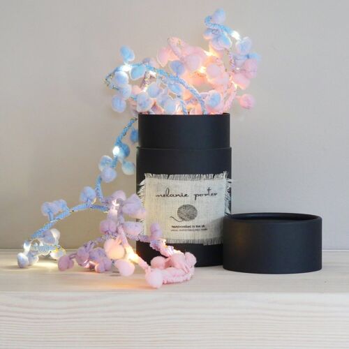 Pastel Rainbow Pom Pom Fairy String Light