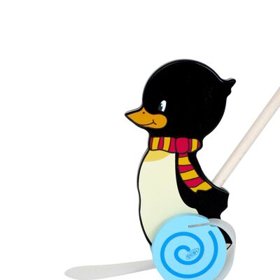 Spingendo il pinguino Konrad