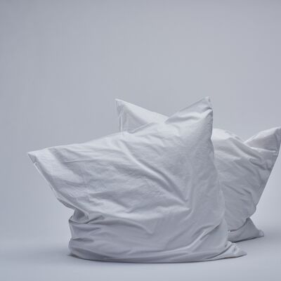 Fundas de almohada de percal - Blanco-80X80