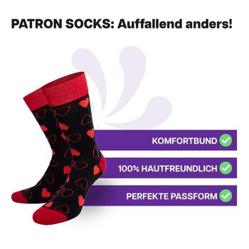 Chaussettes cœur de PATRON SOCKS - CONFORTABLES, ÉLÉGANTES, UNIQUES ! 2