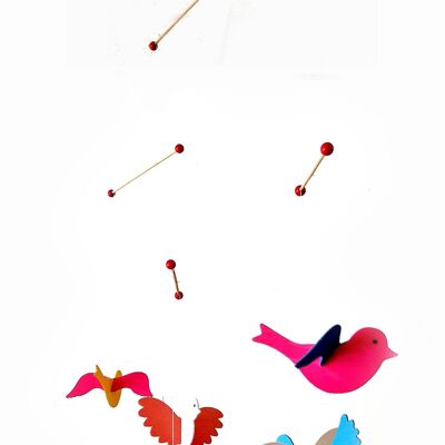 Mobile, birds, 5 pieces.