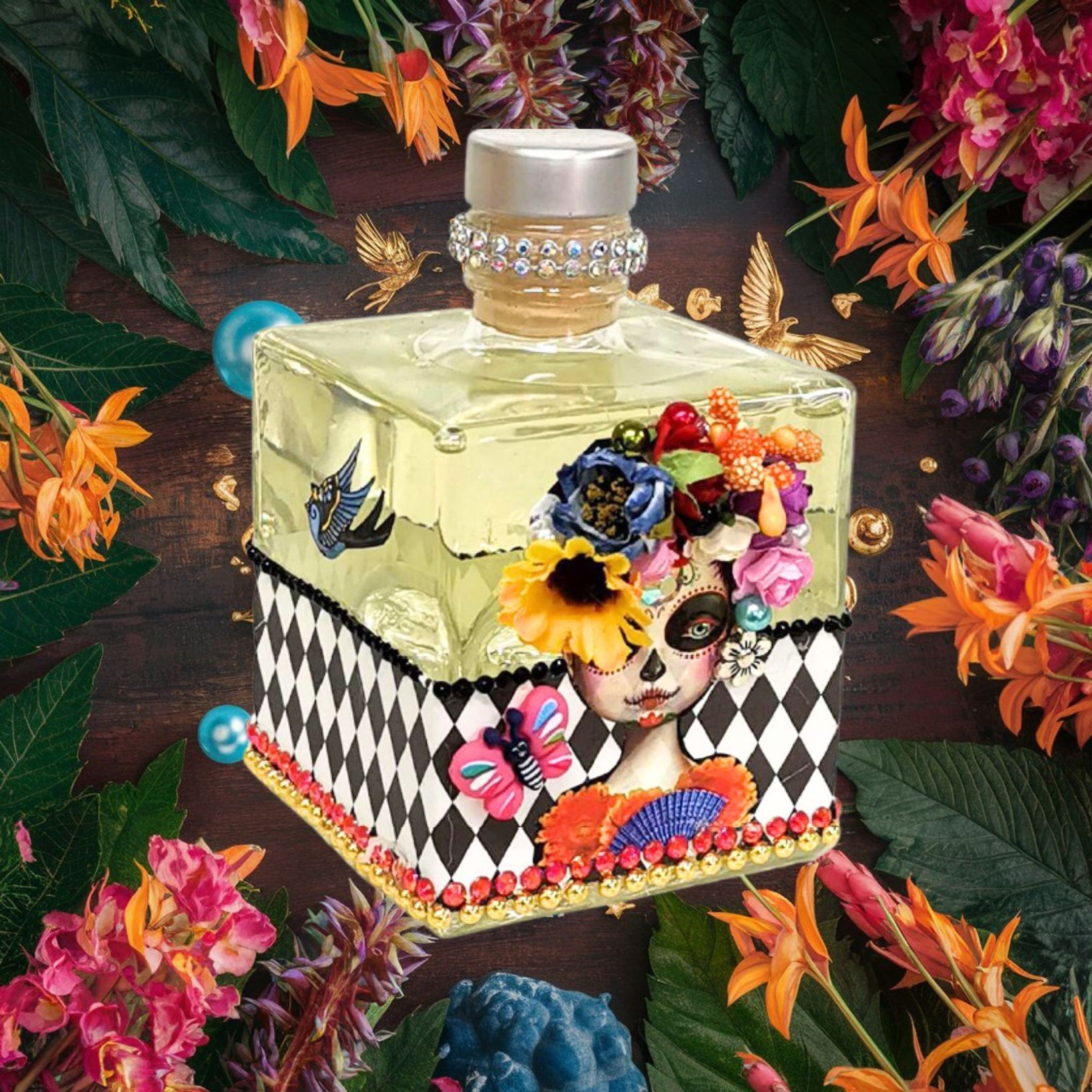 Mikado KATRINA Deodorante per ambienti decorato a mano.   Capacità 250ml diverse fragranze e profumi.   Ideale per decorare e profumare.