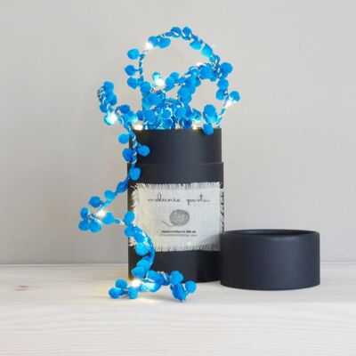 Cobalt Blue Pom Pom Fairy Light String