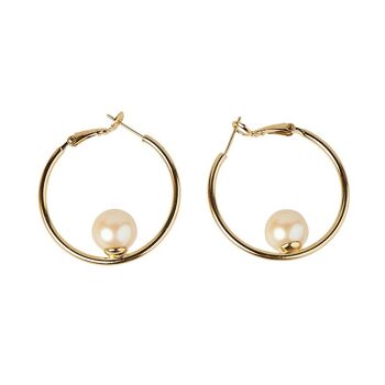 Boucles d'oreilles SONIA Hoops Nacre 1