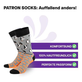 Chaussettes pingouin de PATRON SOCKS - CONFORTABLES, ÉLÉGANTES, UNIQUES ! 2