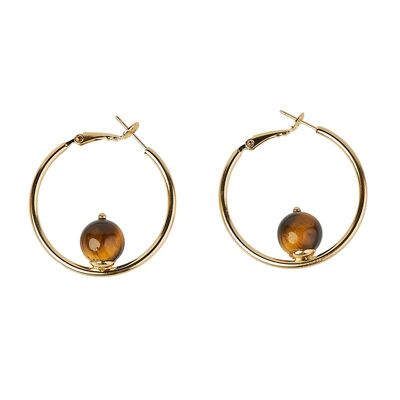 SONIA Hoops Tiger earrings