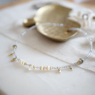 Banita moonstone and labradorite necklace