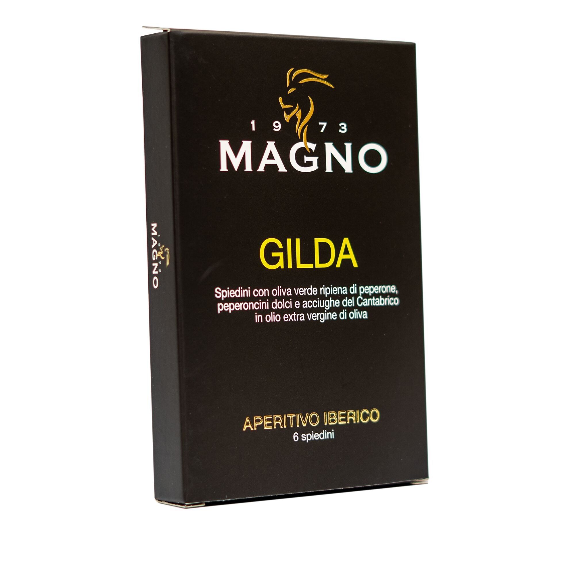 🫒 Gilda – Aperitivo Ibérico, Pack de 6 Brochetas con Aceitunas, Pimientos y Anchoas, 170 g