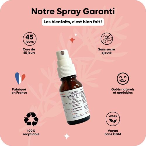 IMMUNITE - Complément alimentaire en spray sous la langue à base de plantes et vitamines