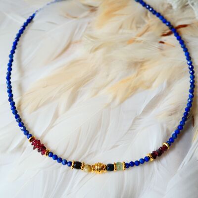 Ajita lapis lazuli tourmaline necklace